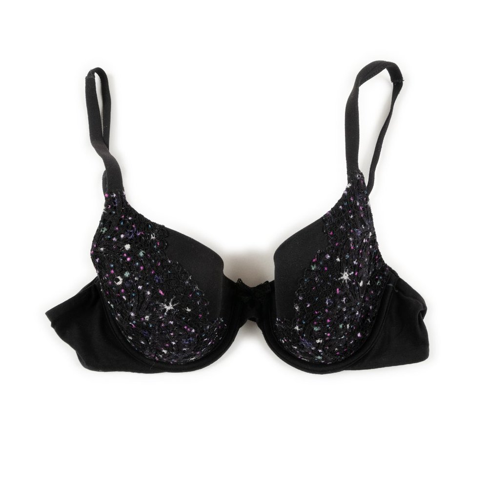 Victoria's Secret black Body by Victoria Lined Perfect Coverage bra size 34B